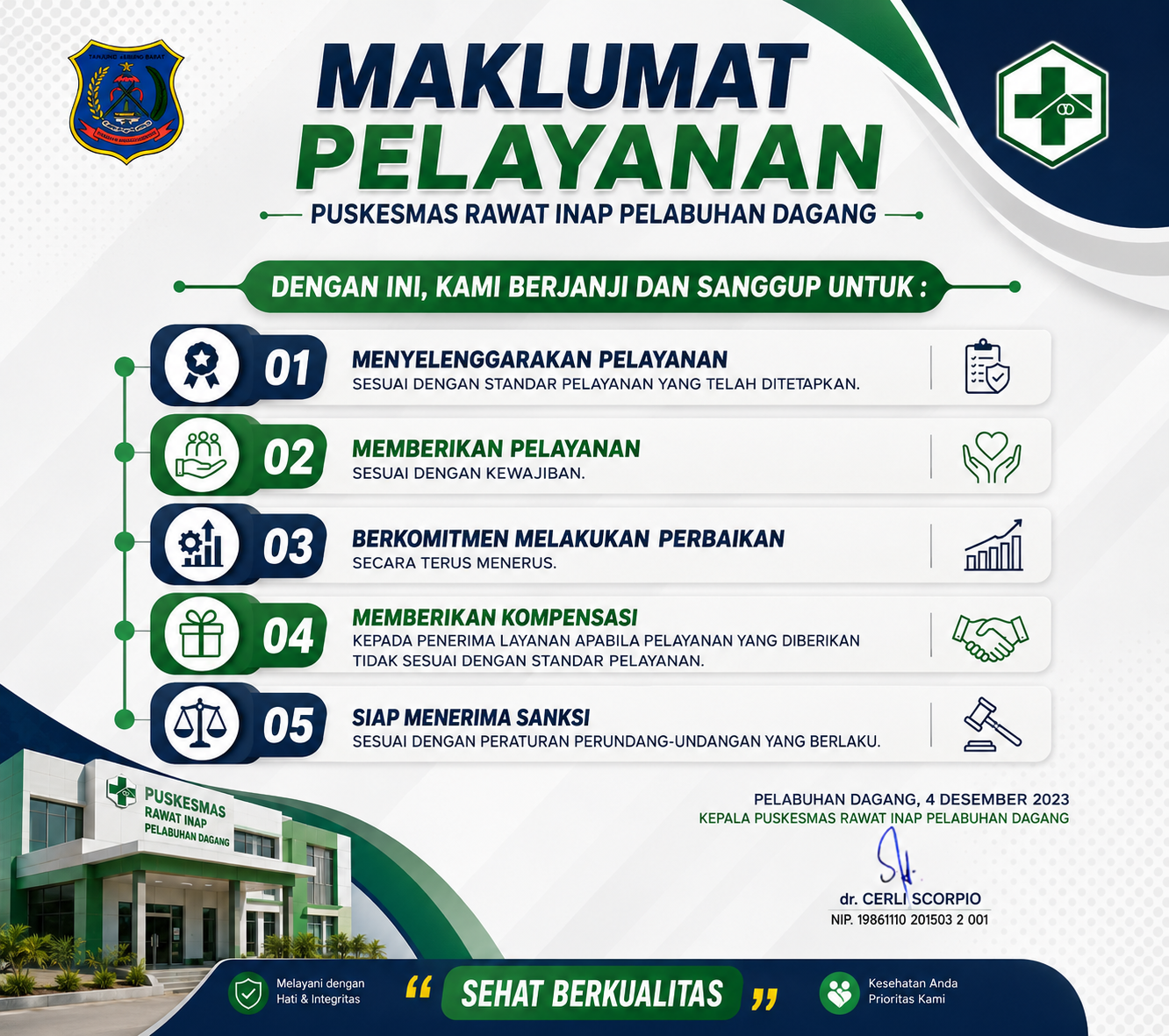 Maklumat Pelayanan PKM Rawat Inap Pelda