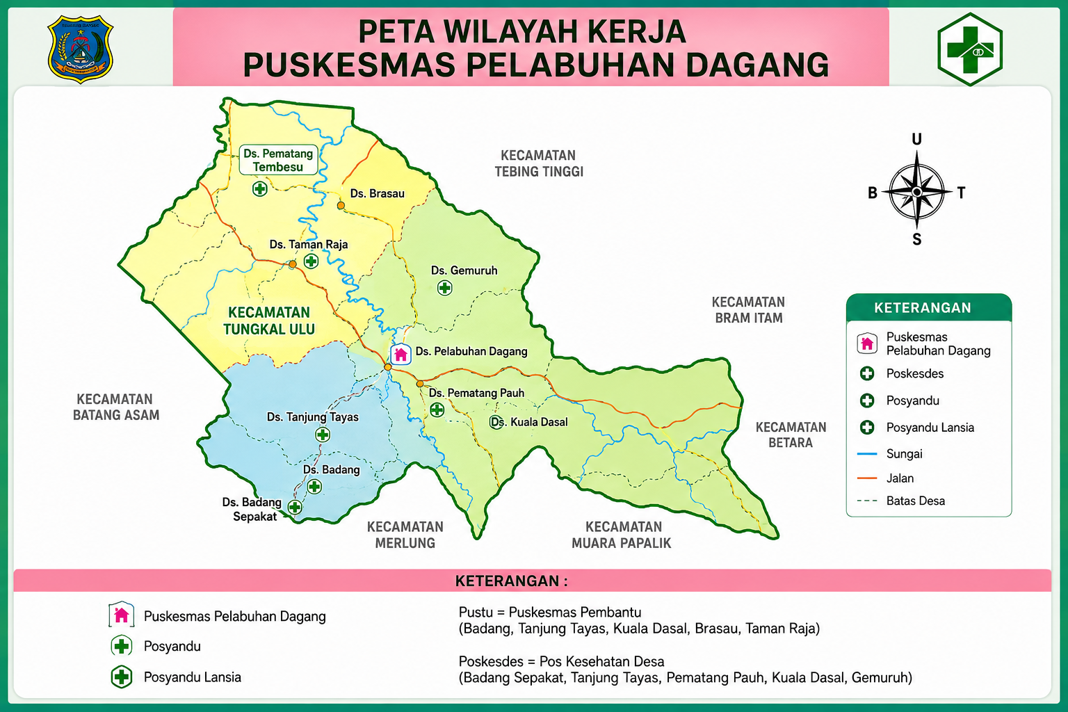 Peta Wilayah Kerja PKM Rawat Inap Pelda